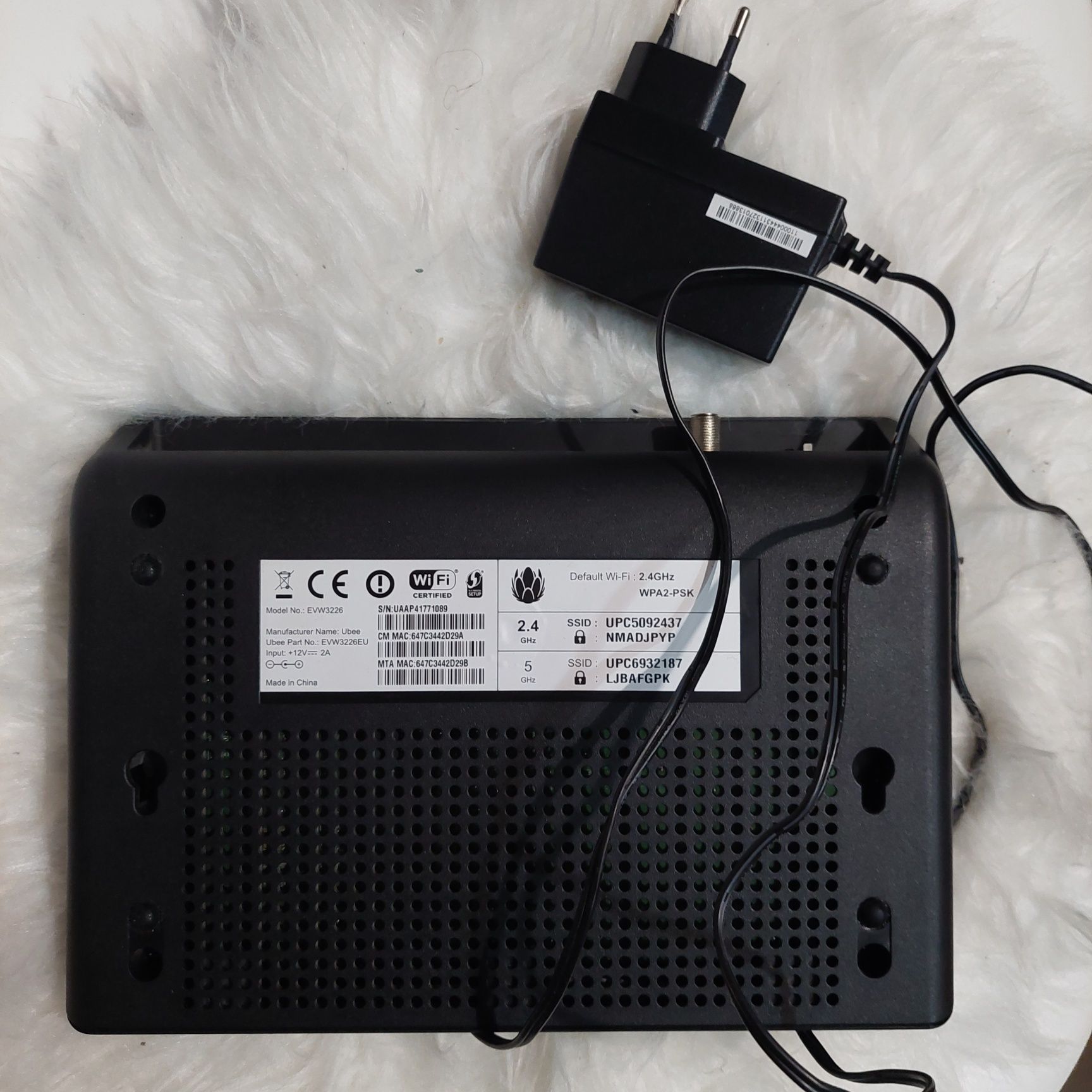 Modem router ubee EVW3226