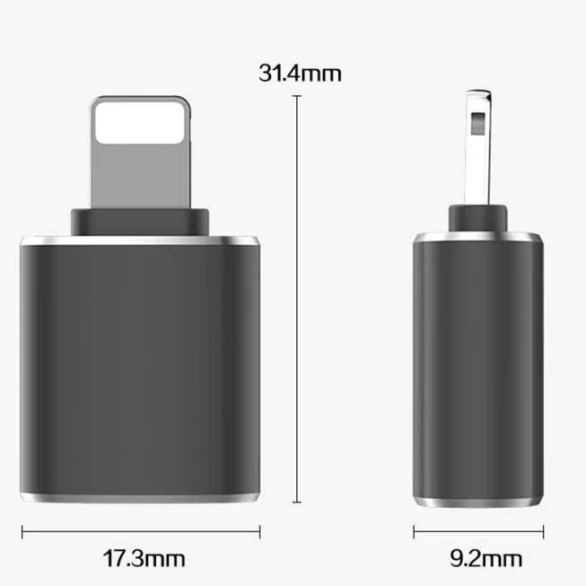 OTG адаптер-переходник iOS/iPhone/iPad USB-Lightning для флешек/мышек