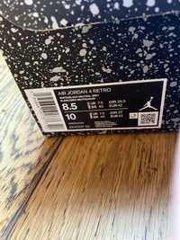 Nike Jordan 4 Retro Military Black Rozmiar cementu białego 42
