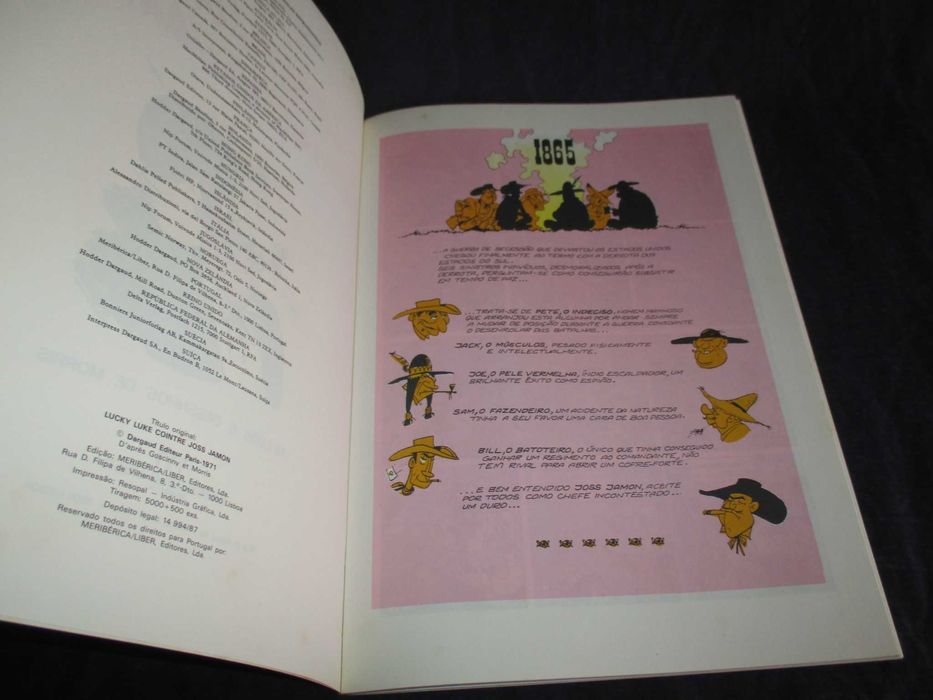 Livro BD Lucky Luke contra Joss Jamon Meribérica Liber