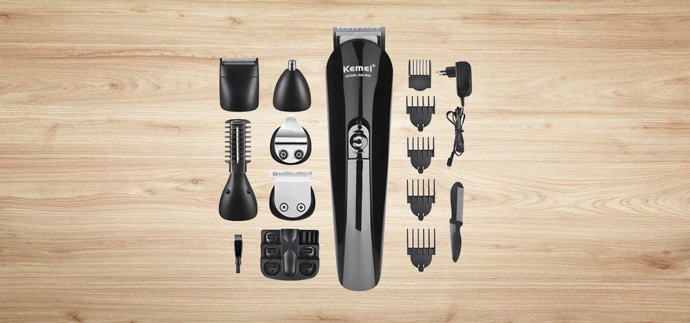 Тример для стрижки 11 в 1 KEMEI KM-600 бездротовий з акумулятором