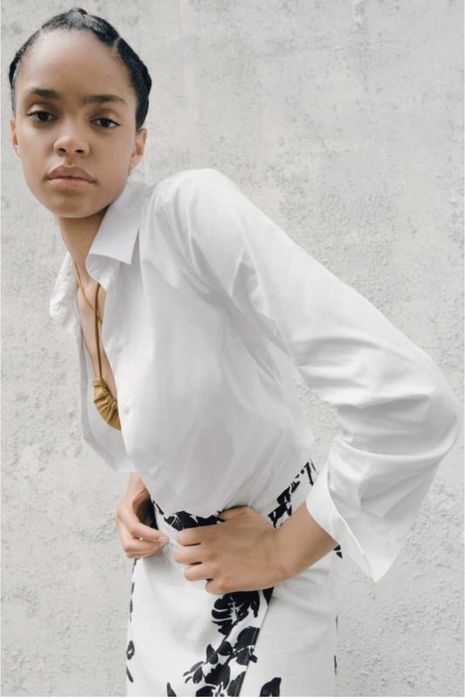 Сорочка біла жіноча zara нова рубашка белая