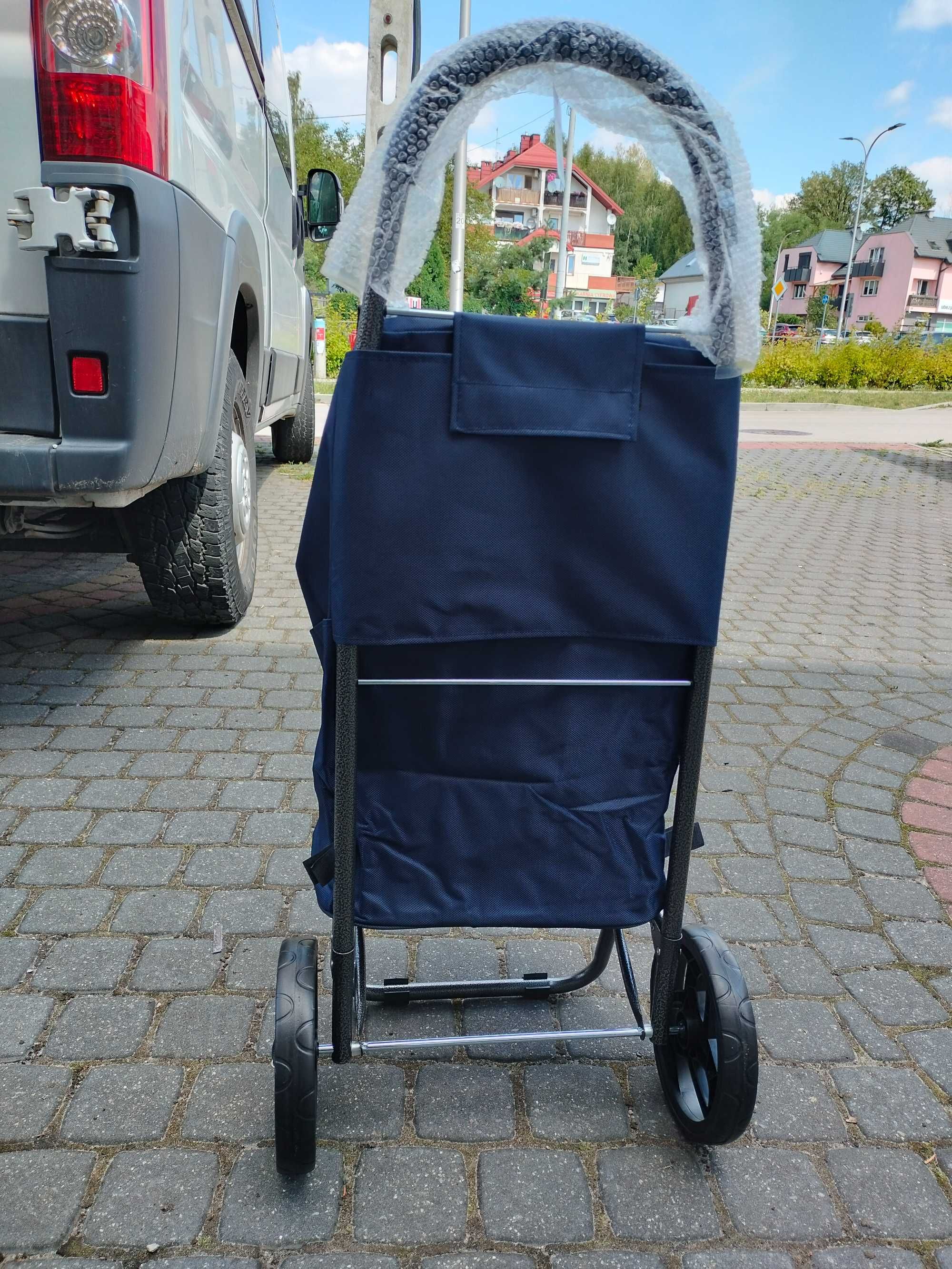 duży wózek zakupowy lekke na dużych kołach łożyskowane nowość jakość