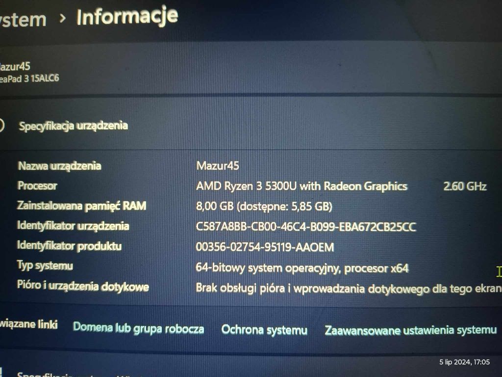 Laptop Lenovo IdeaPad 3