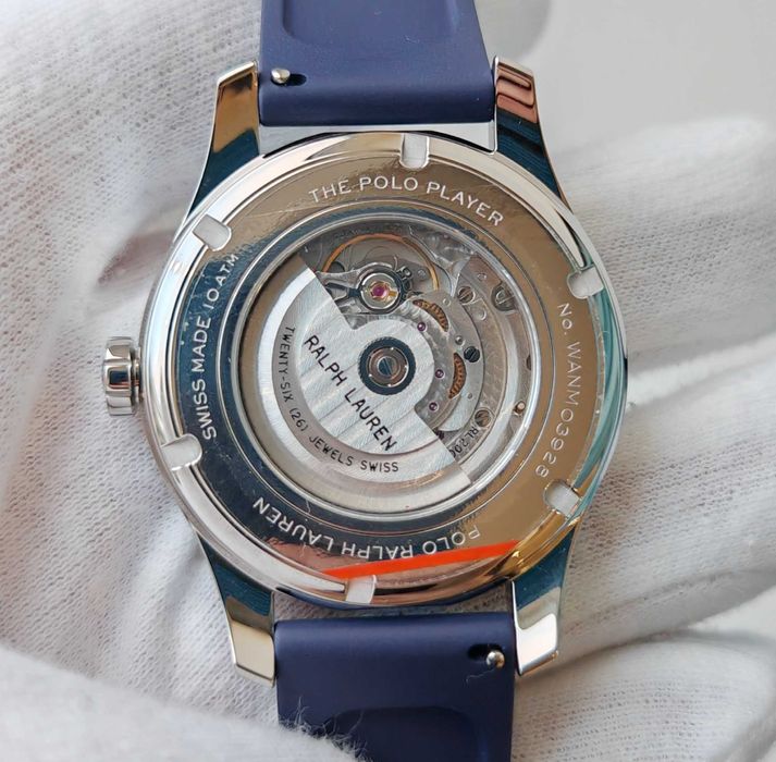 Чоловічий годинник Ralph Lauren Polo Automatic 42.5 mm Swiss made Blue
