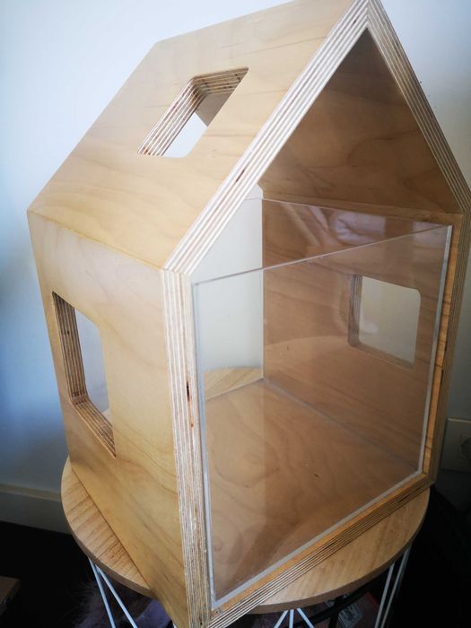 Aquário casa Decoração em Madeira e Acrilico