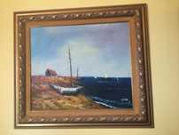 Pintura a óleo - Quadro com moldura