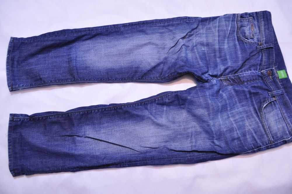 HUGO BOSS Green 34/29 na 160-165cm męskie spodnie jeansowe stretch
