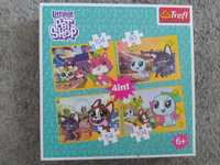 Puzzle Littlest Pet Shop 4 obrazki 6+ jak nowe