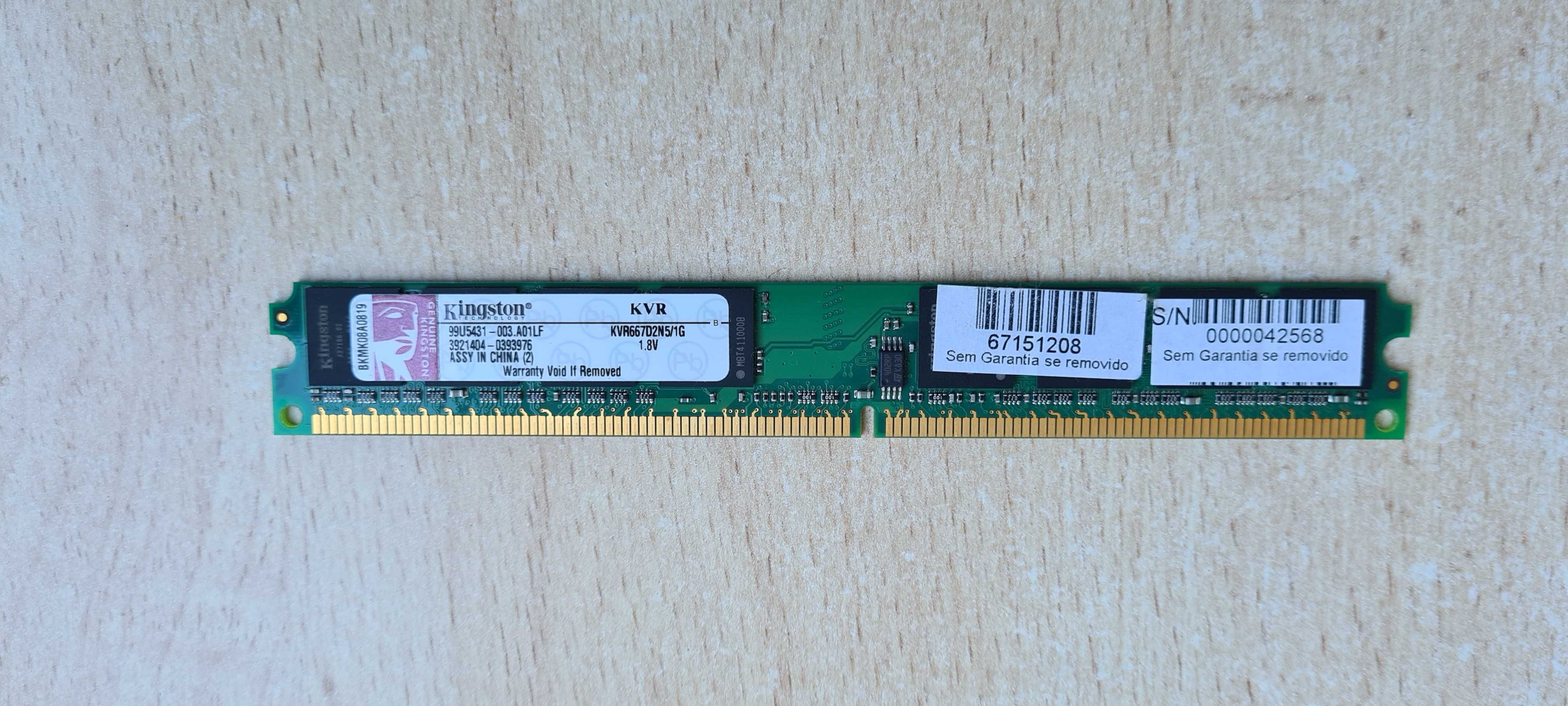 Memórias RAM Kingston 1GBx4 DDR2 667MHz