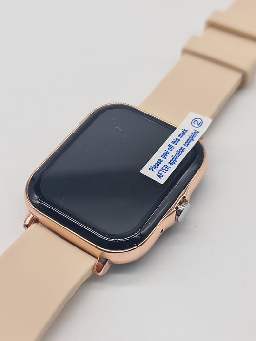 Smartwatch rosa dourado para senhora - novo