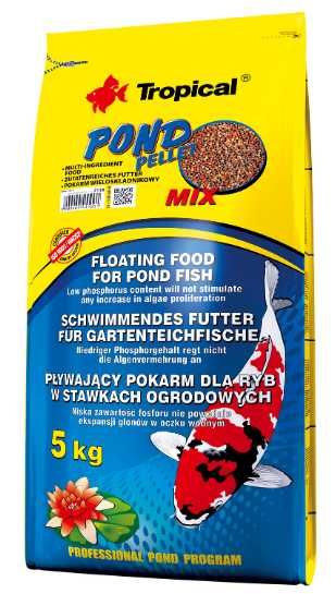 OUTLET Tropical Pond Pellet Mix 50L - Pokarm Dla Ryb w Oczku 5kg