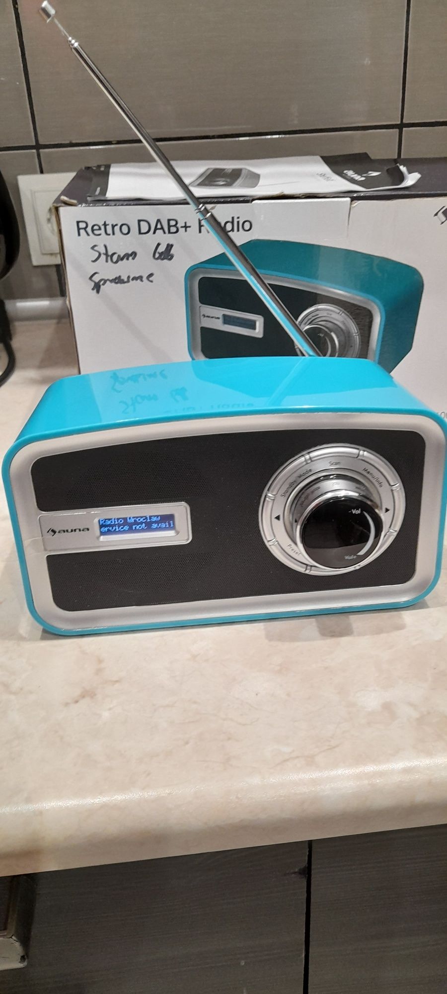 Auna retro DAB+radio turkus