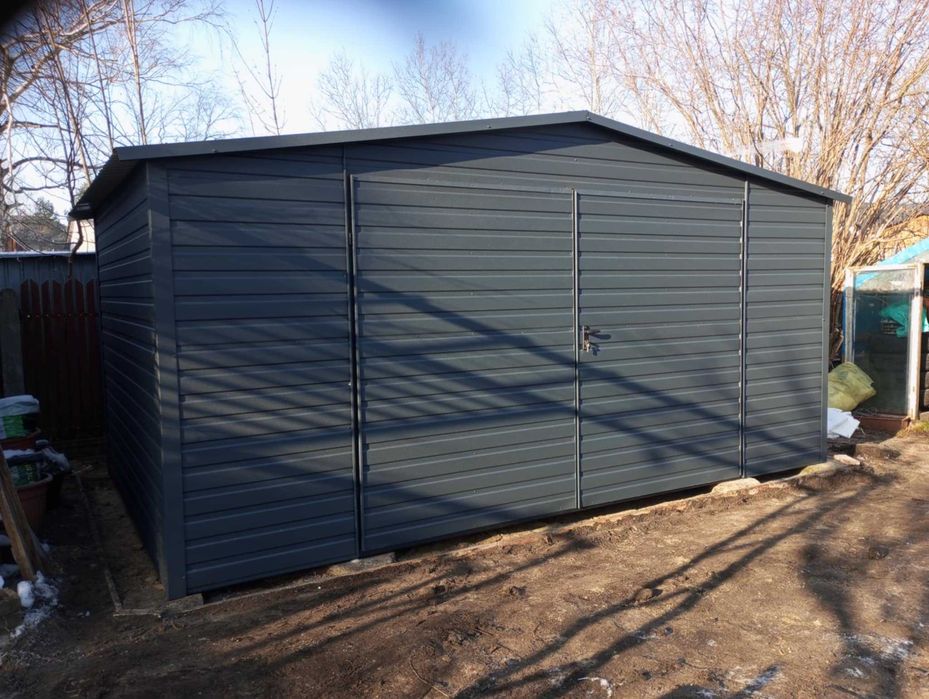 Garaż blaszany blaszak dach dwuspadowy 4x5 różne wym. PRODUCENT (154)