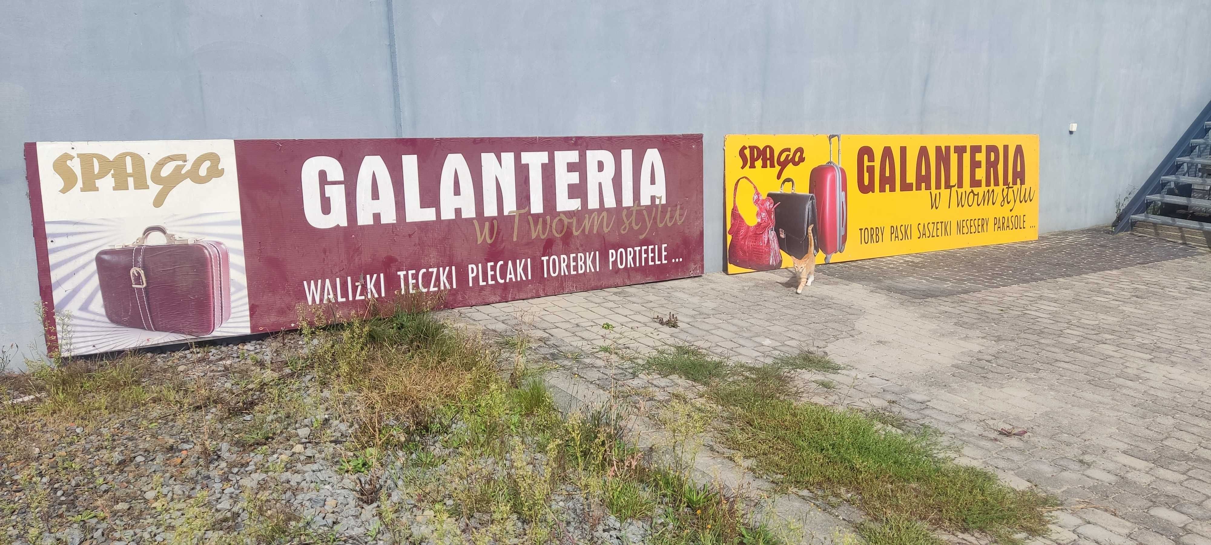 Duże szyldy reklamowe na plastiku komorowym dwie sztuki