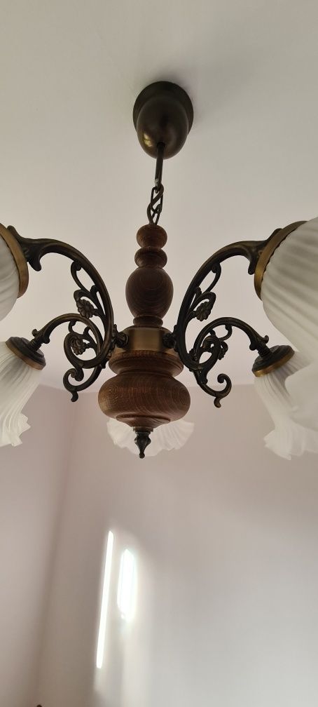 Żyrandol lampa wisząca rustykalna