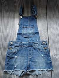 Terranova ogrodniczki spodenki r. XS kombinezon jeans