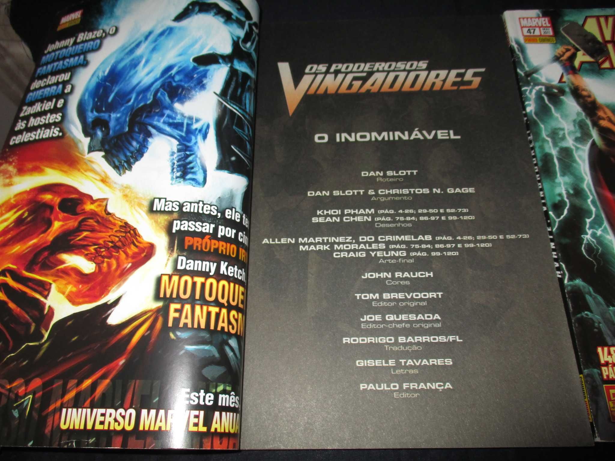 Livro BD Avante Vingadores 1ª série 43 e 47 Marvel Panini Comics