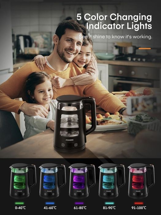 Czajnik elektryczny szklany Fohere