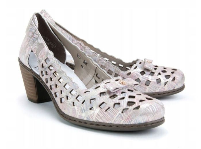 Półbuty buty na słupku ażurowe Rieker nowe r. 38