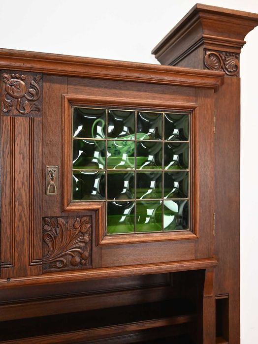 kredens secesyjny z witrażem 103004