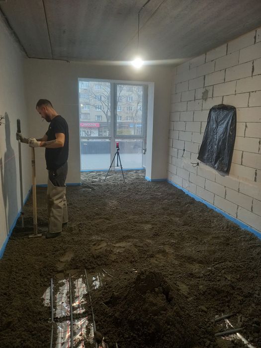 БЕЗ ПОСЕРЕДНИКІВ‼️Суха/Напівсуха Стяжка!Стяжка Підлоги! Машинна Стяжка