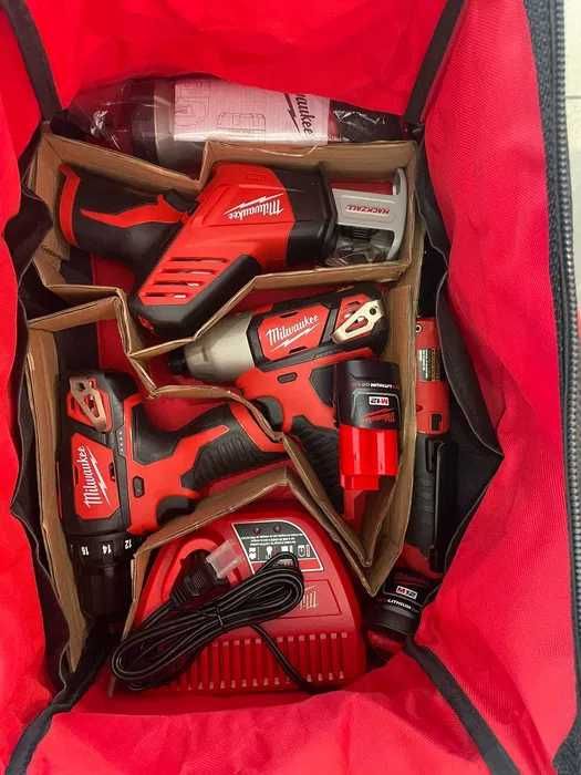 Zestaw Milwaukee — 5 profesjonalnych narzędzi akumulatorowych