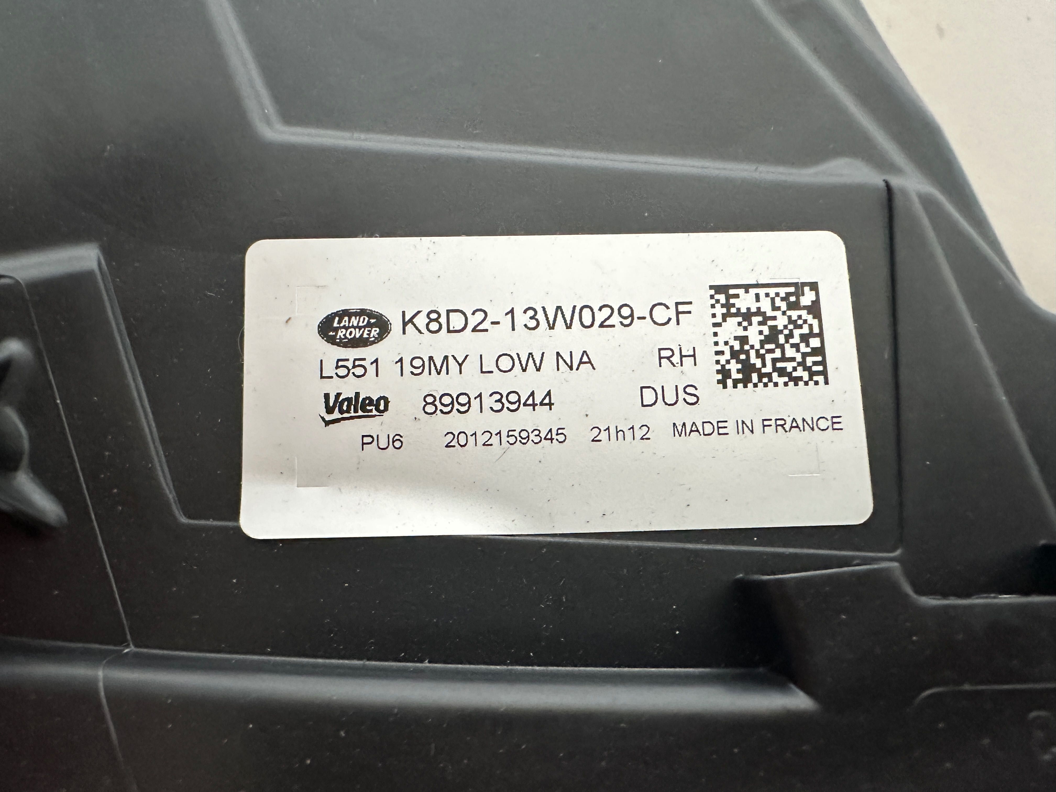 Land Rover Evoque L551 Low USA Lampa Prawa Reflektor Prawy