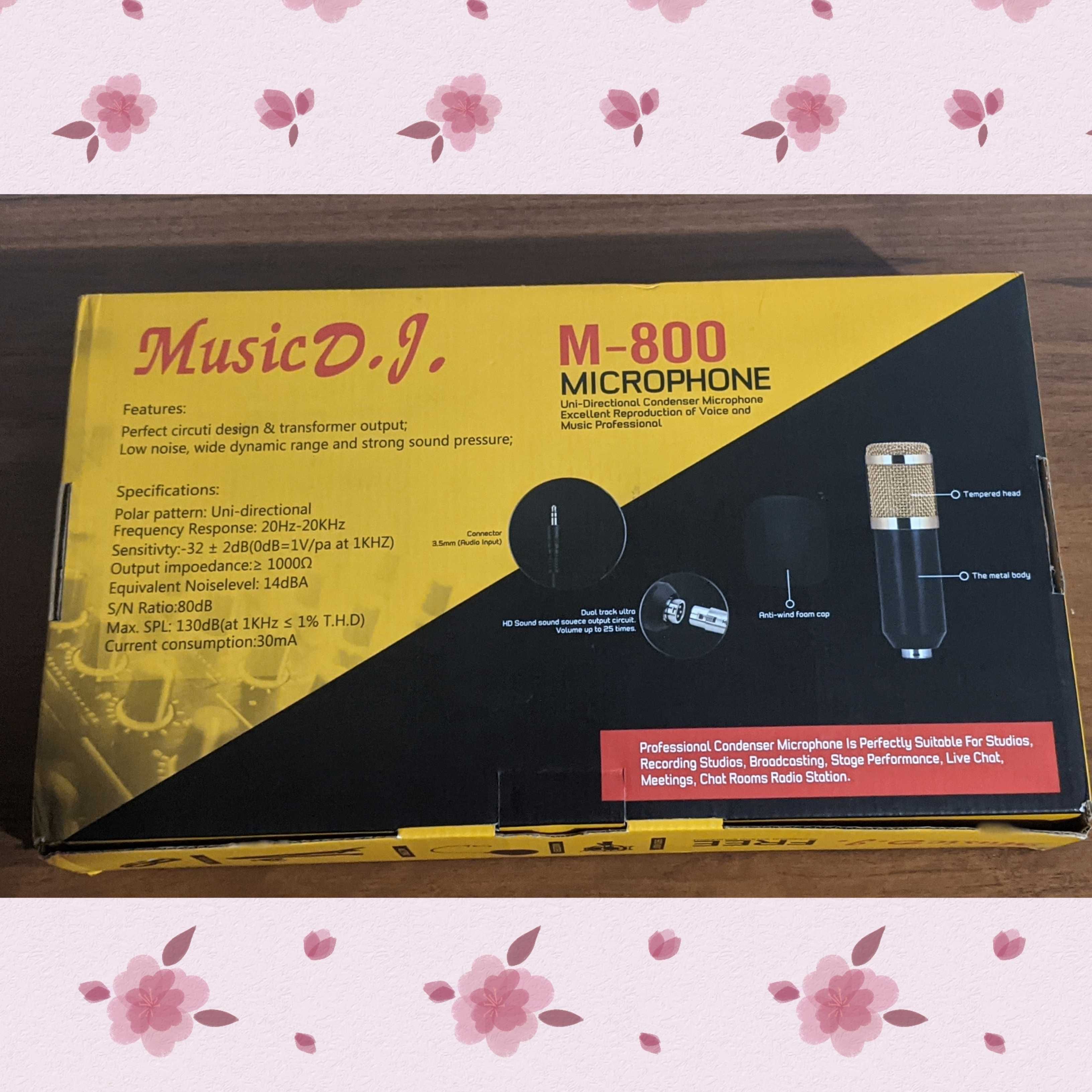 Студійний мікрофон з поп-фільтром Music D.J.  M-800
