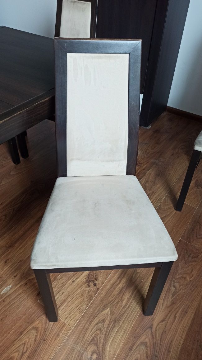 Stół z krzesłami wenge BRW bardzo solidny