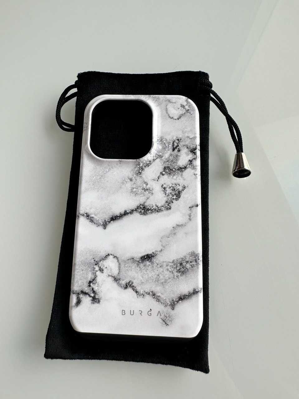 Capa de telemóvel para iPhone 14 pro Burga branco cinzento rosa