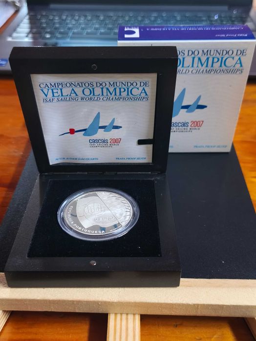 moeda 10€ prata proof Campeonato do Mundo de Vela - 2007