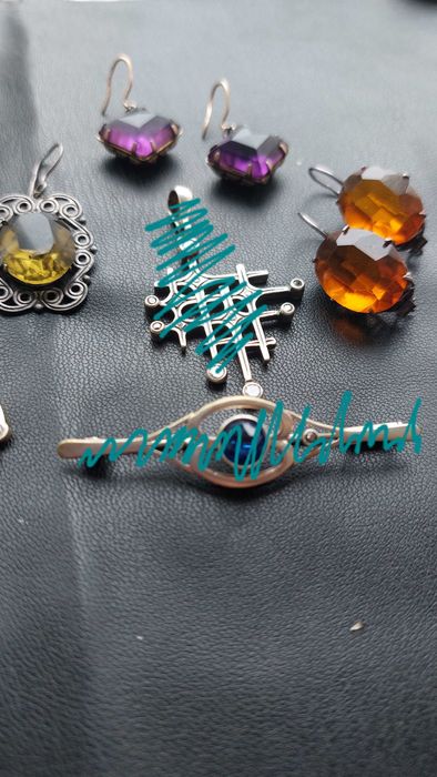 Серьги, кульчики, броши, кулон серебро винтаж