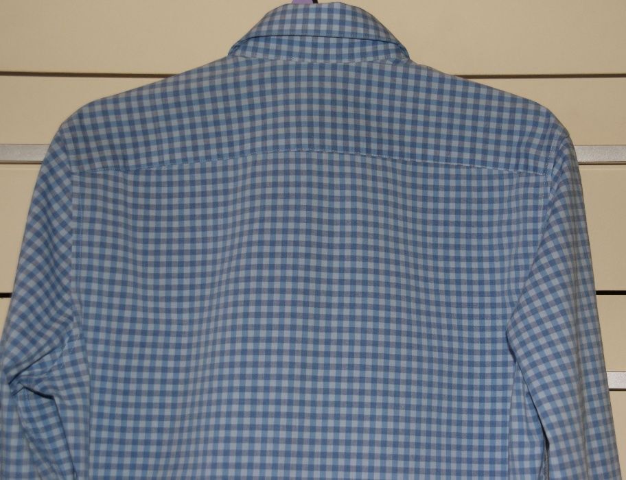 Koszula męska/juniorska H&M, S, SLIM FIT, w niebieską krateczkę