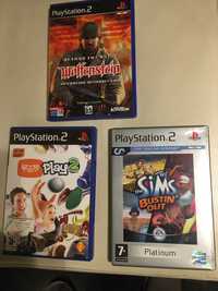 Jogos PS2, Sims Bustin Out e Eye Toy Play 2.
