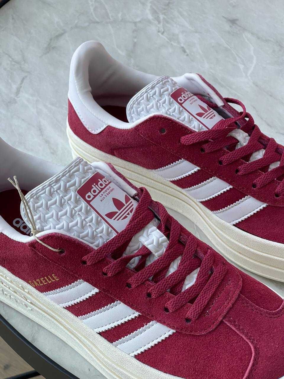 Женские кроссовки Adidas Gazelle Bold Bordo 35-40 Хит Весны 2024! Топ