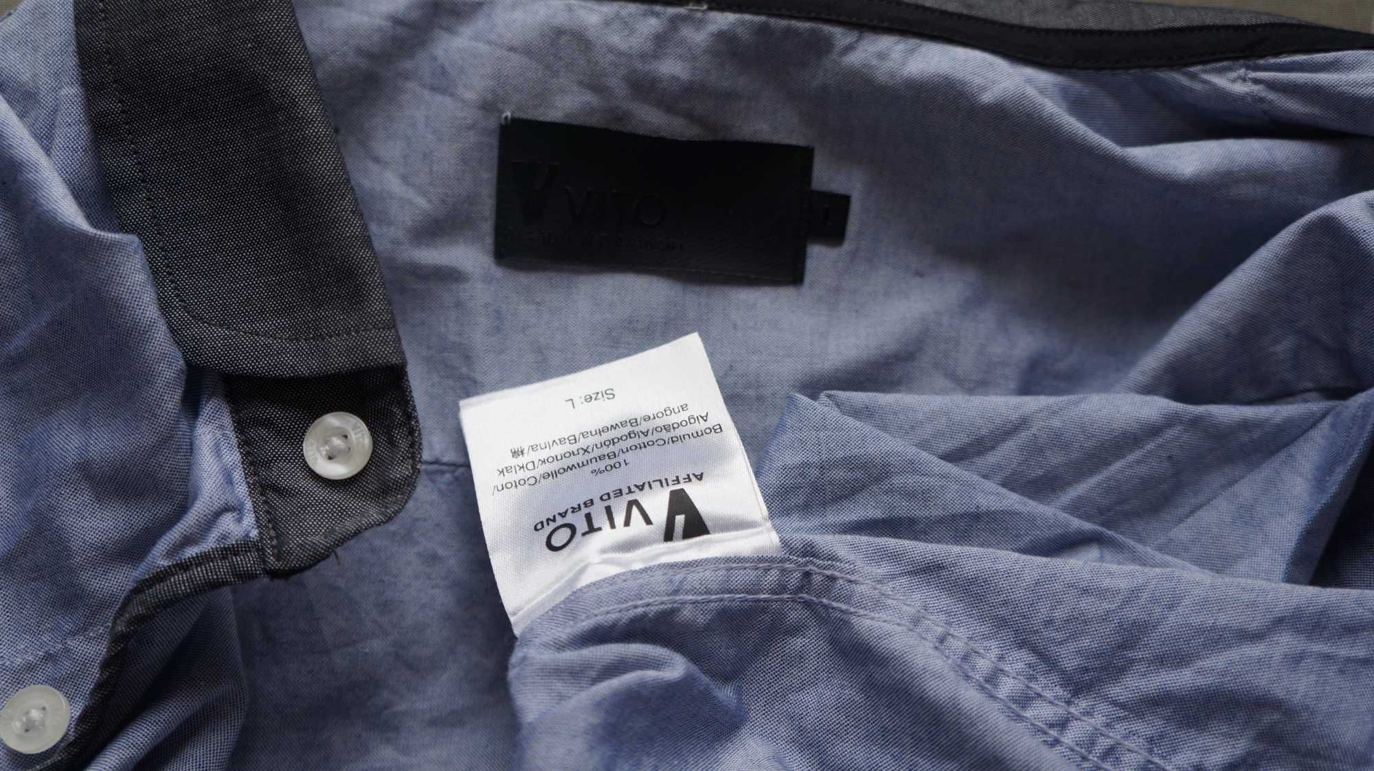Koszula Vito Affiliated Brand Roz. L Kol. Błękitna z Szarym