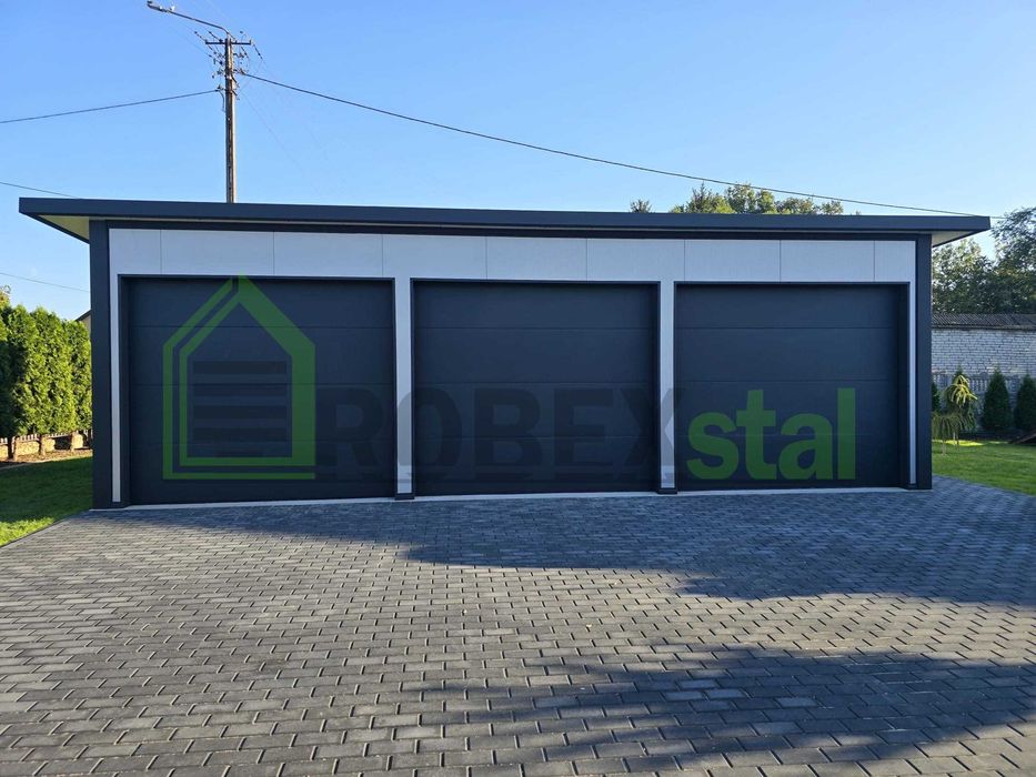 Garaż ocieplany NA ZGŁOSZENIE 35m2 z płyty warstwowej MONTAŻ CAŁY KRAJ