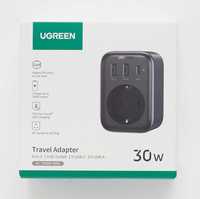 Ugreen adapter podróżny EU NA UK 2XUSB-A 1XUSB-C