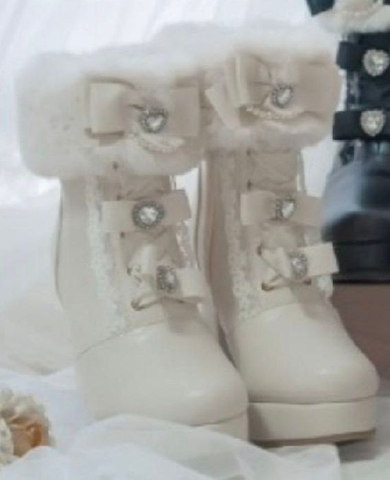 Белые ботинки jirai kei джирай кей лолита