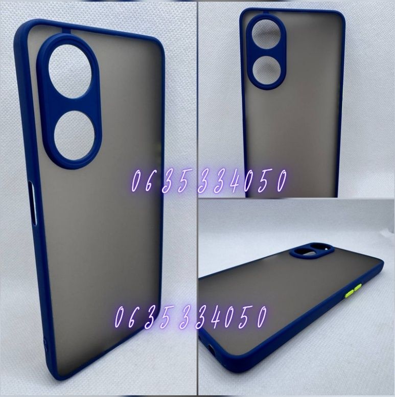 Чехол бампер для Oppo A18 A38 A98 матовый защита камеры противоударный