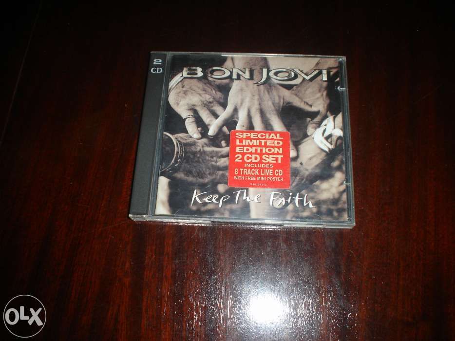 Duplo CD dos Bon Jovi"Keep the Faith"com 24 anos, edição limitada