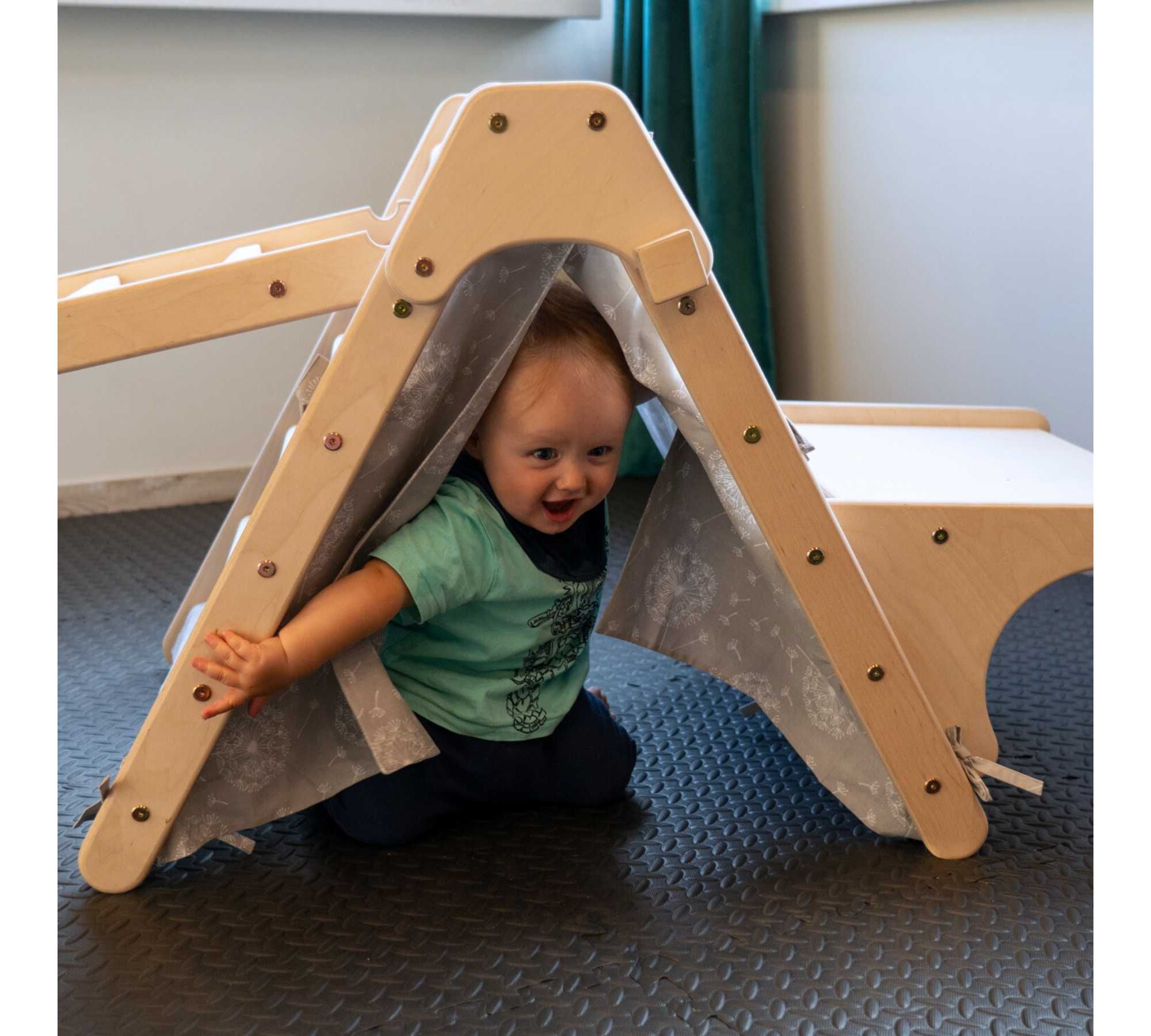 Pikler 5w1 Drewniany Siłownia Biurko Namiot Plac Zabaw Montessori