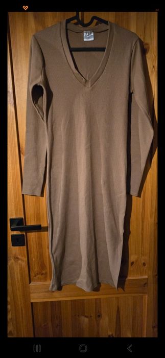 Sukienka bawełna z rozcięciem  z boku /Pakuten