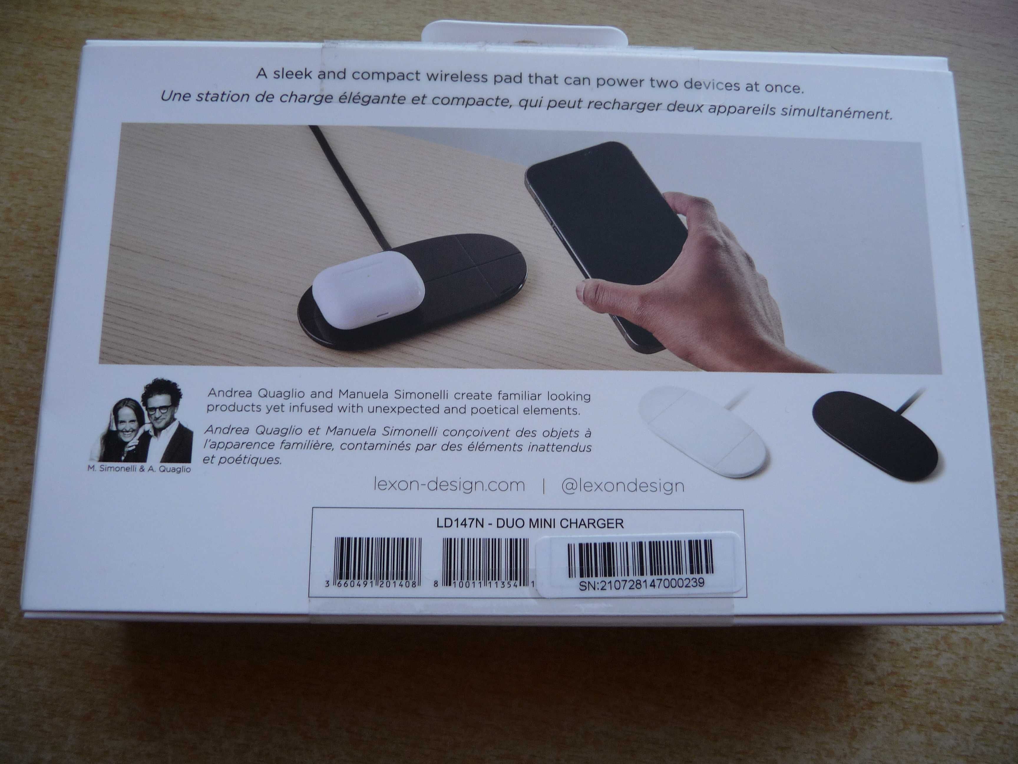 Ładowarka bezprzewodowa Lexon dual mini