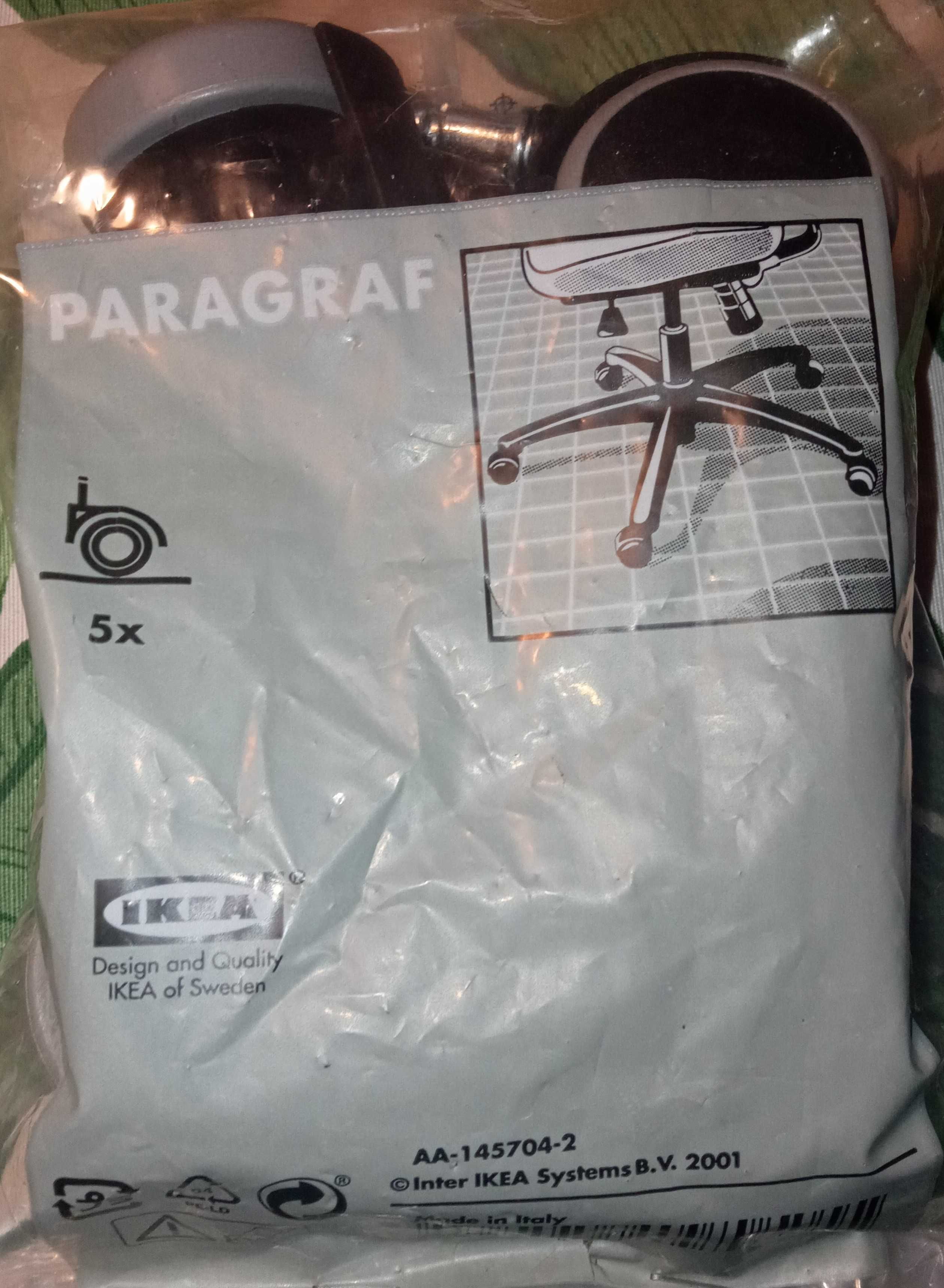 NOWE Kółka kauczukowe do krzesła obrotowego 50 mm