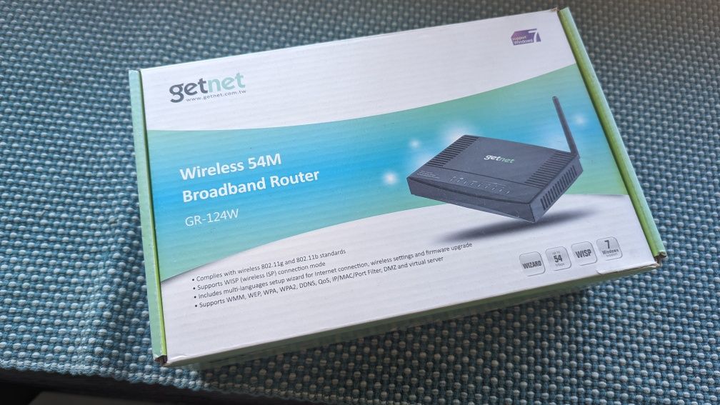 Wireless 54m broadband router. Gr-124w