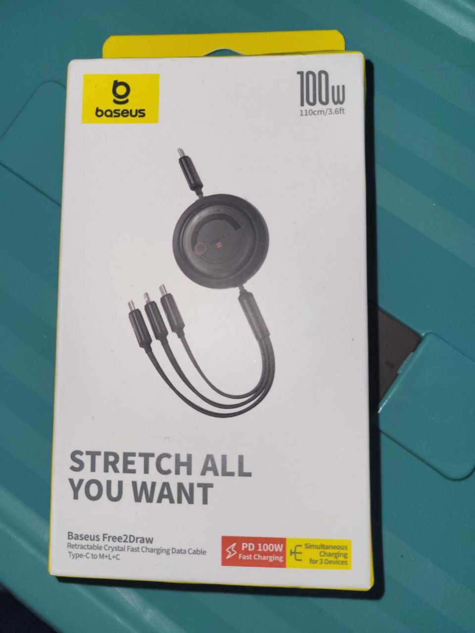 Потужний кабель Baseus (Micro USB+Lightning+Typce