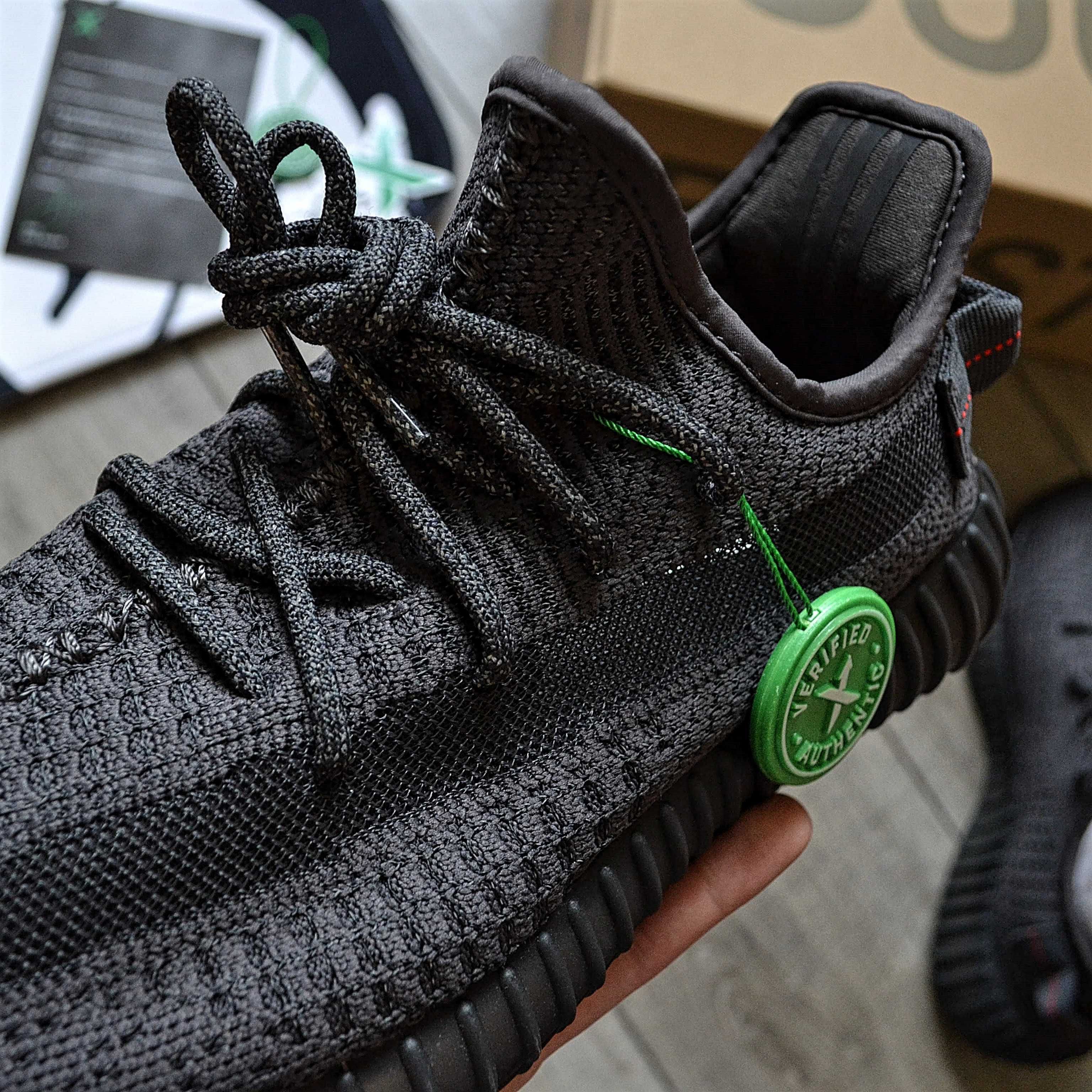 Мужские кроссовки Adidas Yeezy Boost 350 V2 Static Black (Reflective)