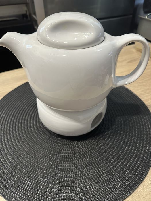 Ceramiczny dzbanek podgtzewacz do herbaty/kawy
